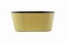 Glazed plastic pots in yellow and black color with pattern isola