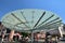 Glazed roof of a bus station in WÃ¼rzburg, Germany