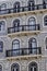 Glazed tile facade and balconies