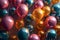 Gleaming Balloons in Festive Ambiance. Created with Generative AI