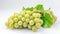 Gleaming Delicacy: A Bountiful Display of Japanese Shine-Muscat Grapes on Pure White Canvas