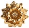 Gleaming Golden 3D Floral Arrangement - aI generated