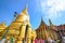 Gleaming Golden Pagodas at the Temple of the Emerald Buddha