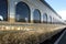 gleaming metalwork on historic train exterior