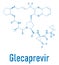 Glecaprevir hepatitis C virus drug molecule. Skeletal formula.