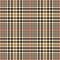 Glen check plaid pattern pixel art in black, red, gold, beige. Seamless hounds tooth vector tweed background for jacket, skirt.
