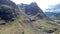 Glen Coe Highlands scotland aerial shot hiking and panorama view