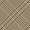 Glen pattern in black  gold  beige. Seamless tartan houndstooth textured tweed check plaid for blanket  duvet cover  skirt.