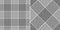 Glen plaid pattern print in black and white. Seamless pixel textured tartan tweed vector graphic background for dress, skirt.