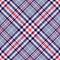 Glen plaid pattern tartan check vector in navy blue, red, white. Seamless abstract tweed plaid background graphic for skirt.