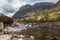 Glencoe river with smooth water flow