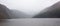 Glendalough upper lake in heavy rain