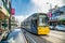 GLENELG, AUSTRALIA - SEPTEMBER 15, 2018: Streets of Glenelg on a sunny day. It is famous for its sophisticated historic buildings