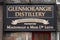 Glenmorangie Distillery Sign on Building Exterior Up Close