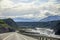 Glenn Highway Alaska, driving east past Matanuska River, Alaska