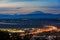 Glenn L Jackson Bridge and Mount Saint Helens after sunset