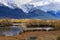 The Glenorchy Lagoon, New Zealand, and Southern Alps