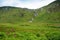 Glenveagh National Park, Donegal in Northern Ireland. Beautiful rough landscape with green moss forest, lake, park and