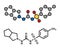 Gliclazide diabetes drug molecule. Sulfonylurea class anti-diabetic agent