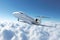 Glide Above the Clouds: Modern Jet in the Sky, Generative AI