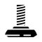 glide furniture hardware fitting glyph icon vector illustration