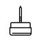 glide furniture hardware fitting line icon vector illustration