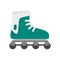 Glide inline skates icon, flat style