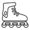 Glide inline skates icon, outline style