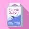 Glide wax icon, flat style