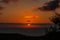 A glider coasting the California sunset over the Pacific Ocean in La Jolla