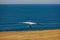 Glider over the Pacific Ocean in California