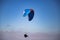 glider paragliding g against blue sky flying  adrenaline and freedom concept