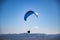 glider paragliding g against blue sky flying  adrenaline and freedom concept