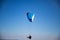 glider paragliding g against blue sky flying  adrenaline and freedom concept