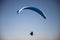 glider paragliding g against blue sky flying  adrenaline and freedom concept