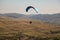 glider paragliding g against blue sky flying  adrenaline and freedom concept