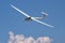 Glider plane flying