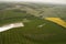 Gliders in flight over south downs.