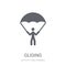 Gliding parachutist icon. Trendy Gliding parachutist logo concept on white background from Activity and Hobbies collection