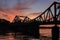 Glienicker bridge at sunset