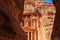 A glimp of the Treasury seen from the siq at Petra the ancient C