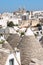 Glimpse of Alberobello, Apulia, Italy.