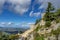 A glimpse of the ancient walls of the fortified city of San Marino in the homonymous Republic