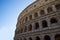 Glimpse of the Colosseum in Day light, in Rome