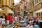 Glimpse of downtown street of turistic destination of Ligurian Riviera Sanremo