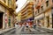 Glimpse of downtown street of turistic destination of Ligurian Riviera Sanremo