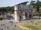 Glimpse of the emperor Constantine arch at imperial forums rome italy