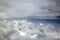 A glimpse of the Himalayan range through the clouds