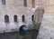 Glimpse of the moat of the Castle of San Giorgio