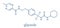 Glipizide diabetes drug molecule. Skeletal formula.